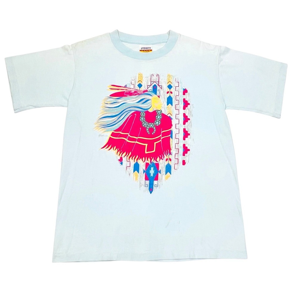 Vintage Hazelwood Premo Shirt Women's Medium Southwest Native Design Cotton USA